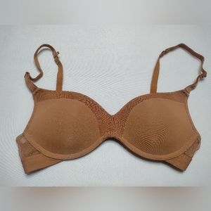 Lively Women's Wireless Full Coverage T-shirt Bra 34B Brown Wirefree Padded B9